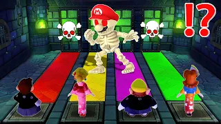 Mario Party 10 Minigames - Mario Hakama Vs Peach Kimono Vs Wario Vs Daisy (Hardest Difficulty)