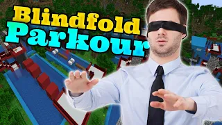 Beating an impossible Parkour Map Blindfolded? #minecraft