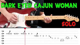 DARK EYED CAJUN WOMAN - Guitar solo lesson with tabs (fast & slow) - The Doobie Brothers