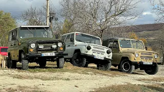 Three UAZes and a LADA NIVA! Which is better for the mud in the woods?