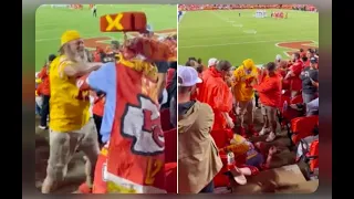 Chiefs fan gets knocked out again at Arrowhead Stadium after losing to Bills. #breakingnews #B1SN