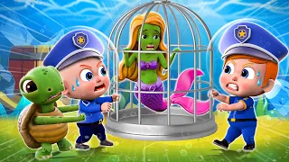 Baby Police Save Mermaid Pregnant 👶🏻✨🧜‍♀️ |  Baby Police Song 🚨 | NEW✨ Nursery Rhymes For Kids