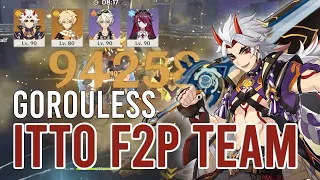 Gorouless Whiteblind Itto in F2P team vs Spiral Abyss 2.7 Floor 12 | Genshin Impact