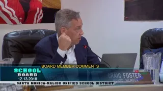 Santa Monica Malibu Unified Board Meeting December 13, 2018