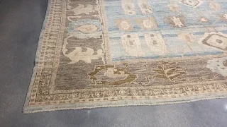 Large Turkish Oushak Area Rug (13 ft 9 in x 16 ft 1 in)