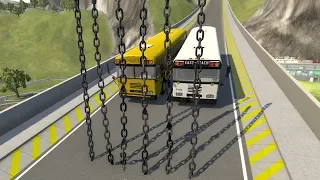 Vertical Giant Chain Crashes High Speed Car Jump #1 - BeamNG.drive Deadly Car Jump With Chain