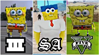 Evolution of SpongeBob SquarePants in GTA Games | When SpongeBob Visited Every GTA | 2001-2020 |