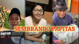 Jhon Valverde Y Ely Guaminga Juntos | Doña EMPERA sembrando papas