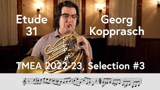 (TMEA All-State 2022-2023 #3) Georg Kopprasch, Etude #31 from "The Blue Book"