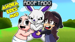 BEBE NOOB ADOPTO A UN CONEJO LOCO ¿ES MALO? 😱 MINECRAFT TROL + ROLEPLAY