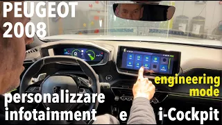 PEUGEOT 2008 (2023) tutorial: personalizzare infotainment e i-Cockpit (e attivare engineering mode)