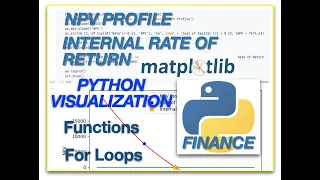 Net Present Value PROFILE & Internal Rate of Return (IRR) Basic Python/Matplotlib Visualization!