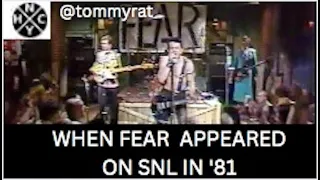 NYHC Stories-When Fear appeared on SNL in '81