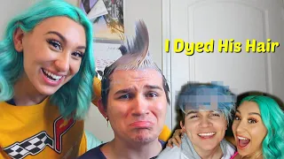 DYING MY BOYFRIENDS HAIR *he got slapped*