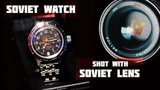 Photographing a SOVIET WATCH with a SOVIET LENS