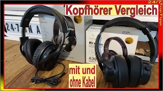 OneOdio Kopfhörer Vergleich [ Wireless vs Kabel ] OneOdio A30 Bluetooth Earbuds bis 45 Std. over Ear