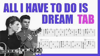 All I Have to Do Is Dream - The Everly Brothers | TAB Fingerstyle for Guitar