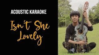 [Karaoke] Stevie Wonder - Isn't She Lovely (Classical Guitar Version with Lyrics)
