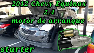 2012 Chevy Equinox 2.4 Cómo cambiar el motor de arranque o marcha (How to change the starter)