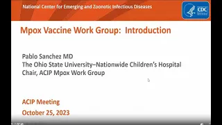 October 2023 ACIP Meeting - Mpox Vaccines