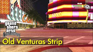 Old Venturas Strip night stroll | Just Walking | GTA: San Andreas - Definitive Edition