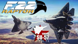 DCS: F-22 Raptor Mod Vs Su-57 Mod Dogfight