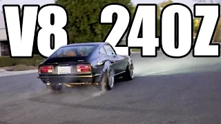 V8 Powered '72 Datsun 240Z Killing Tires