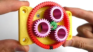 🌑 Уникальный планетарный редуктор 354 :1 на 3D принтере 3d print #Shorts  Игорь Белецкий