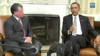 Obama meets King Abdullah of Jordan