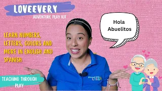 Learn about grandparents, numbers, and more in English and Spanish| LOVEEVERY Adventure Play Kit
