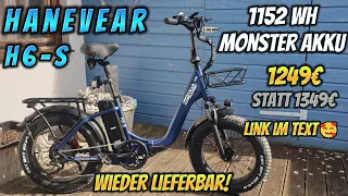 Günstiges E-Bike 1249€ - Falt E-Bike - großer Akku mit 1152 Wh - HANEVEAR H6-S - der zweite Test