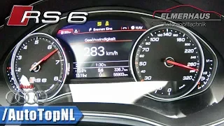 780HP Audi RS6 Elmerhaus ACCELERATION 0-283km/h AUTOBAHN by AutoTopNL