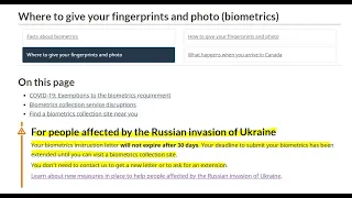 Питання/відповіді Biometrics Canada-Ukraine Authorization for Emergency Travel (CUAET) Канада,