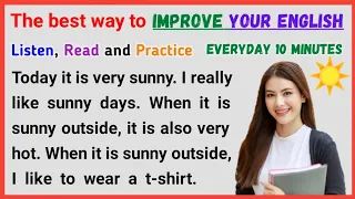 It is a Sunny Day | Learning English Speaking | English Reading Practice | Listen and Practice