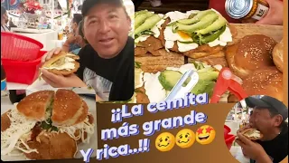 Las Cemitas más ricas de Puebla Mercado La Acocota "Semitas Beto"   🤤😋👌