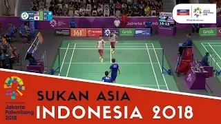 Sukan Asia Indonesia: Teo E.Yi & Ong Y.Sin | Badminton | Set 1 | MAS lwn JPN | Astro Arena