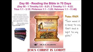 Day 68 Reading the Bible in 70 Days 70 Seventy Days Prayer and Fasting Programme 2021 Edition
