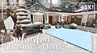 [ roblox bloxburg ] 🦌 no gamepass suburban christmas family house | 45k! ꒰ exterior build ꒱ itapixca