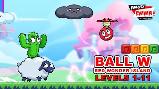 🔴Ball W - Red Wonder Island - Levels 1-11 + BOSS (Android Gameplay)