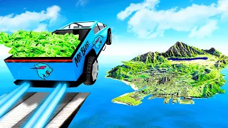 Jumping MRBEAST'S SUPERCARS Across GTA 5!