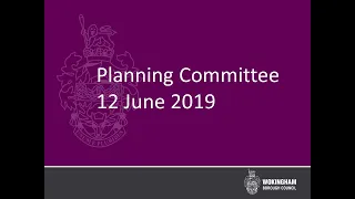 Planning Committee  - 12 June 2019