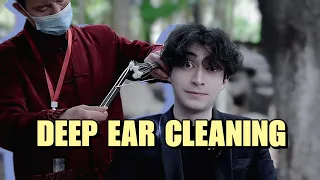 Getting Deep Ear Cleaning at a Chinese Park