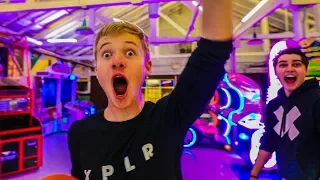 OVERNIGHT AT AMUSEMENT PARK! (WE GET CAUGHT)