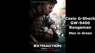 Chris Hemsworth and the watch from Extraction movie Casio G-Shock GW-9400 Rangeman The Men in Green