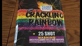 Crackling Rainbow 25 shot 200g cake by Pyro King