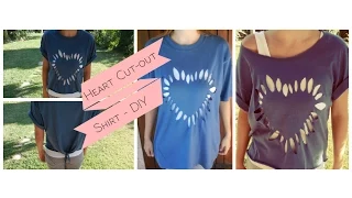 ✂ Tee-shirt coeur à faire soi-même / Heart cut-out shirt DIY