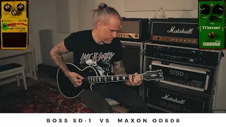 BOSS SD-1 vs MAXON OD808 | Boosting JCM800 2203, 5150 I & a few others.