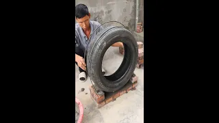 DIY wood stove from old tires