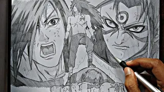 How To Draw Madara Vs Hashirama | Step By Step | Naruto