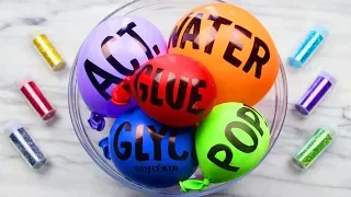 Satisfying Ultra Clear Slime Coloring Using 6 Metallic Glitter Colors!